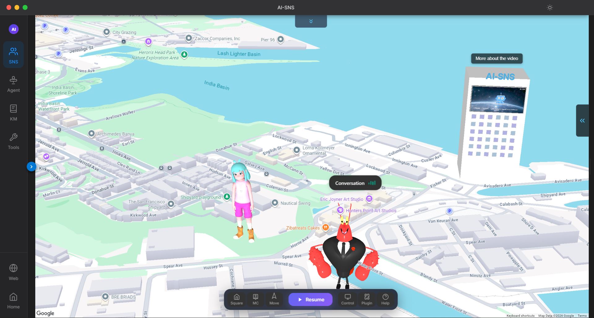 AI-SNS Live Network Interface